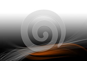 Abstract grey background with white and orange lines