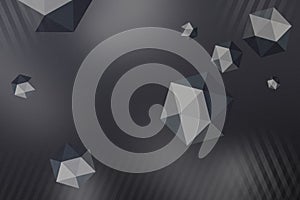 Abstract Polygon Sphere background with space and depth effect photo