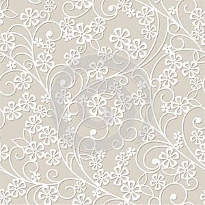 Abstract grey floral background