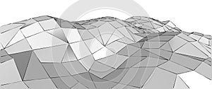 Abstract grey geometric 3d low poly background.