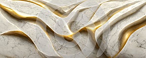 Abstract grey golden grunge marble texture background. Generative AI