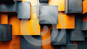 Abstract 3D Cube Wall Texture