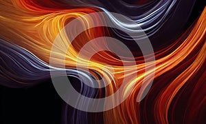 Abstract grey-orange wavy wallpaper. Design a colourful waves background