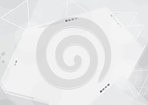 Abstract grey technology business banner background