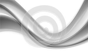 Abstract grey wave curve on white luxury background vector