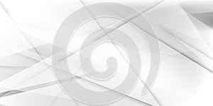Abstract grey white background poster with dynamic waves. technology network