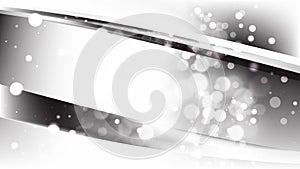 Abstract Grey and White Bokeh Defocused Lights Background Design