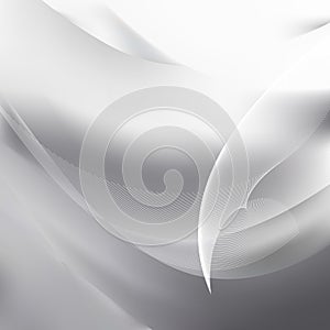 Abstract Grey and White Curved Lines Background