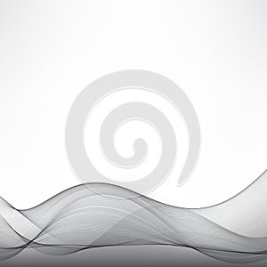 Abstract grey white waves and lines pattern