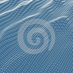 Abstract grid background. Water surface. Vector