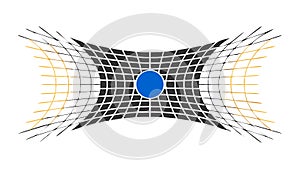 Abstract Grid with Central Node, Data Network vector design Generative AI