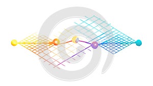 Abstract Grid Data Flow Visualization Vector, vector design Generative AI