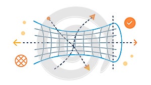 Abstract Grid Distortion Wavy Lines Effect, vector design Generative AI