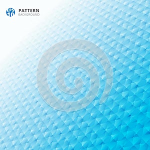 Abstract grid geometric pattern 3d perspective blue color background.