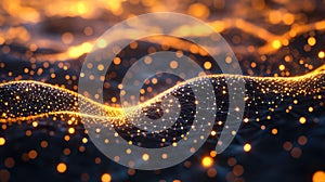 Abstract data network transmitting information across digital grid