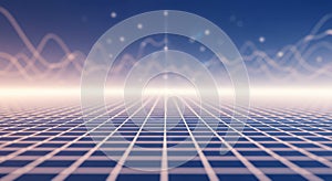 Abstract Grid Network Data Visualization Background