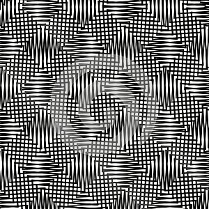 Abstract Grid Pattern With Connected Lines Forming Alternating S