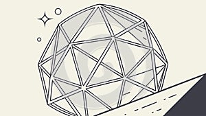 Abstract Grid Pattern, Digital Technology Background, vector design Generative AI