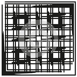 Abstract grid pattern. Intersecting line texture. Modern maze Vector. Geometric background design.