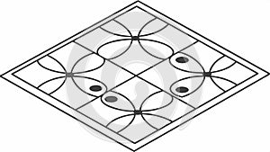 Abstract Grid Pattern Isometric View Vector, Structure, vector design Generative AI