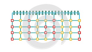 Abstract Grid Pattern Repeating Geometric Design, vector design Generative AI