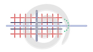 Abstract Grid Pattern Vector Icon for Data and Structure, vector design Generative AI