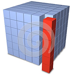 Abstract group cubes as separate stack photo