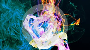 Abstract Grunge Art Ink Paint Spread Blast Movement Background