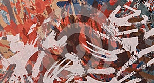 Abstract Grunge Background Graphic Watercolor Stylization on Textured Canvas of Chaetic Strokes of Paint Spots