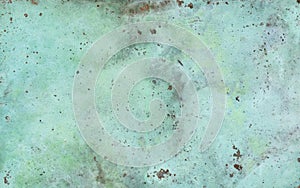 Abstract grunge background. Oxide coated copper plate