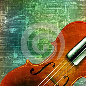 Abstract grunge background with violin