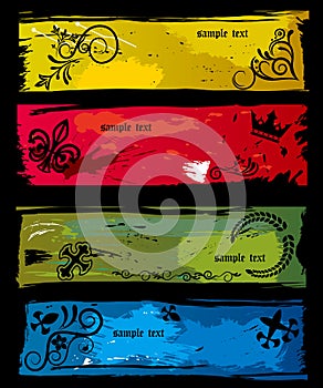 Abstract grunge banners