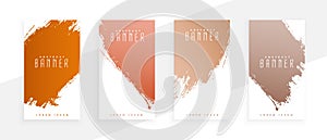 Abstract grunge banners set in brown orange shades