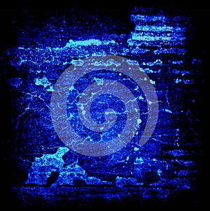 Abstract Grunge Black and Blue Glow Background