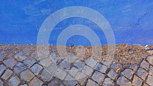 Abstract blue wall texture for background usage