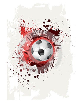 Abstract Grunge colorful soccer 3d Football