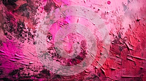 Abstract Grunge Decorative Dark Pink Dark Background, generative AI.