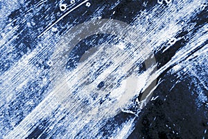 Abstract Grunge Decorative Navy Blue Dark paint brush strokes background