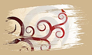 Abstract grunge floral background