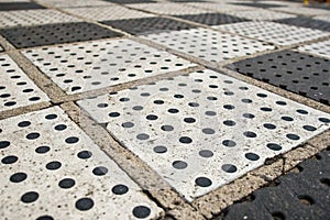 Abstract grunge grid polka dot halftone background pattern