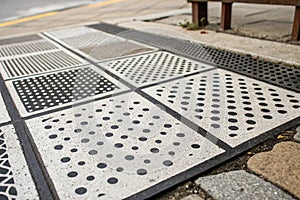 Abstract grunge grid polka dot halftone background pattern