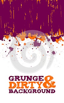 Abstract grunge ink splats background