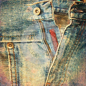 Abstract grunge jeans background