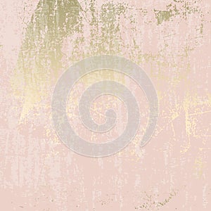 Abstract Grunge Pattina effect Pastel Gold Retro Texture.