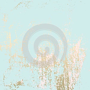 Abstract Grunge Pattina effect Pastel Gold Retro Texture.