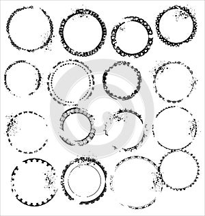 Abstract grunge rubber stamp collection