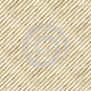 Abstract grunge seamless pattern with golden glittering acrylic paint diagonal stripes on gray background