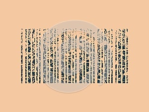 Abstract grunge style bar code