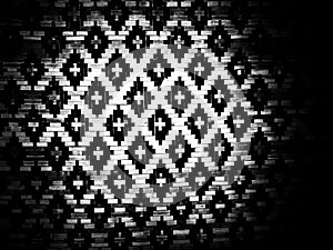 Abstract grunge threshing basket texture. woven bamboo pattern. Black and white, so contrast and