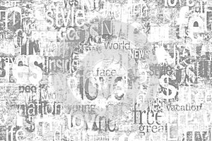 Abstract grunge urban geometric chaotic words, letters background